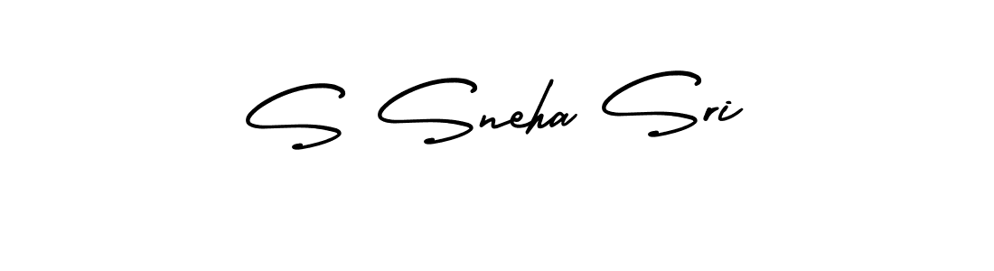 The best way (AmerikaSignatureDemo-Regular) to make a short signature is to pick only two or three words in your name. The name S Sneha Sri include a total of six letters. For converting this name. S Sneha Sri signature style 3 images and pictures png
