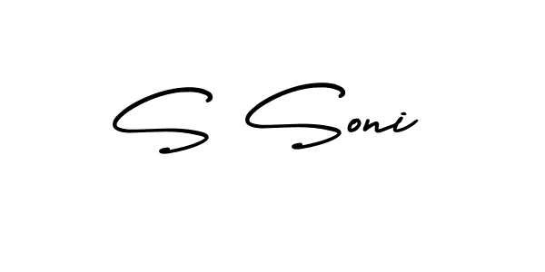 This is the best signature style for the S Soni name. Also you like these signature font (AmerikaSignatureDemo-Regular). Mix name signature. S Soni signature style 3 images and pictures png
