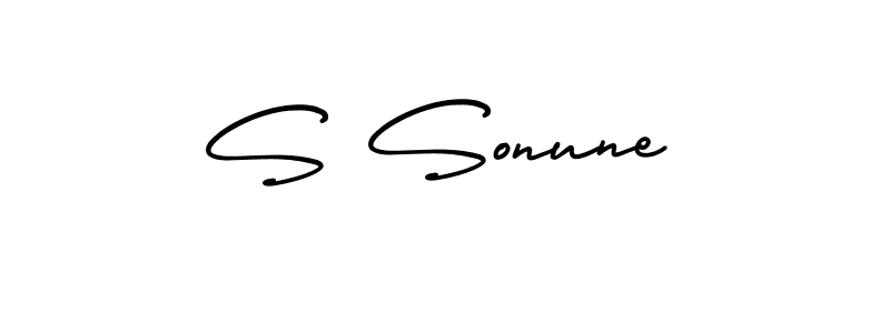 Check out images of Autograph of S Sonune name. Actor S Sonune Signature Style. AmerikaSignatureDemo-Regular is a professional sign style online. S Sonune signature style 3 images and pictures png