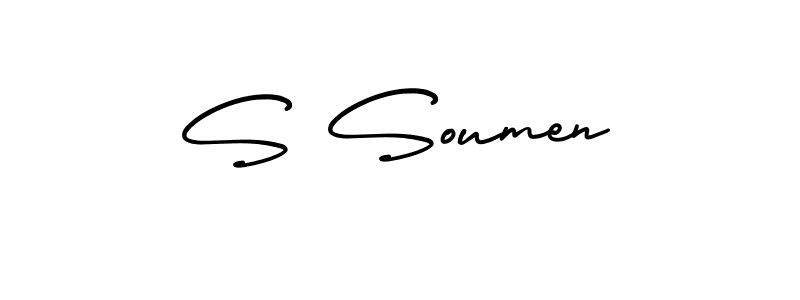 How to Draw S Soumen signature style? AmerikaSignatureDemo-Regular is a latest design signature styles for name S Soumen. S Soumen signature style 3 images and pictures png