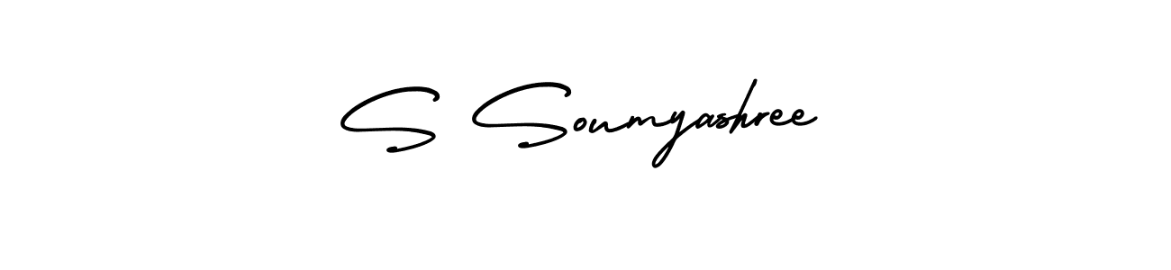 It looks lik you need a new signature style for name S Soumyashree. Design unique handwritten (AmerikaSignatureDemo-Regular) signature with our free signature maker in just a few clicks. S Soumyashree signature style 3 images and pictures png