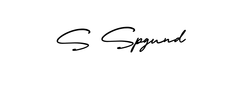 The best way (AmerikaSignatureDemo-Regular) to make a short signature is to pick only two or three words in your name. The name S Spgund include a total of six letters. For converting this name. S Spgund signature style 3 images and pictures png
