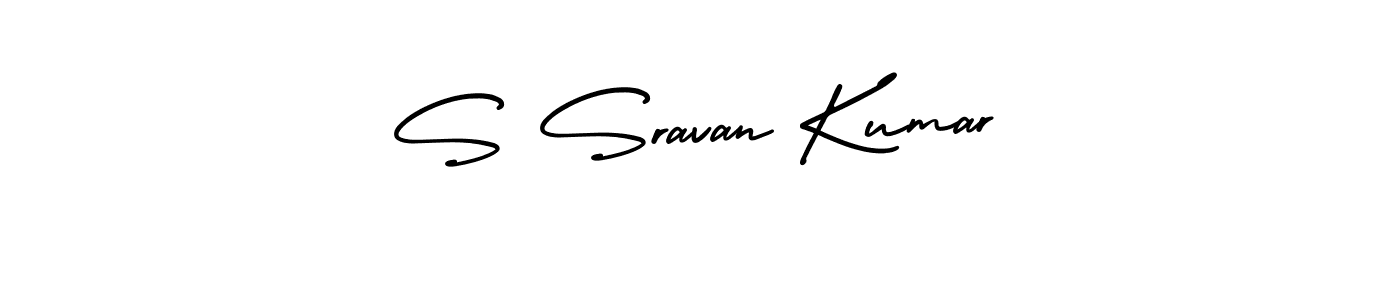 How to make S Sravan Kumar signature? AmerikaSignatureDemo-Regular is a professional autograph style. Create handwritten signature for S Sravan Kumar name. S Sravan Kumar signature style 3 images and pictures png