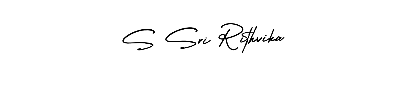 S Sri Rithvika stylish signature style. Best Handwritten Sign (AmerikaSignatureDemo-Regular) for my name. Handwritten Signature Collection Ideas for my name S Sri Rithvika. S Sri Rithvika signature style 3 images and pictures png