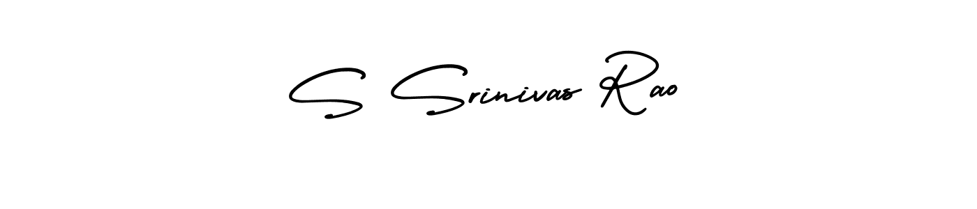 Use a signature maker to create a handwritten signature online. With this signature software, you can design (AmerikaSignatureDemo-Regular) your own signature for name S Srinivas Rao. S Srinivas Rao signature style 3 images and pictures png