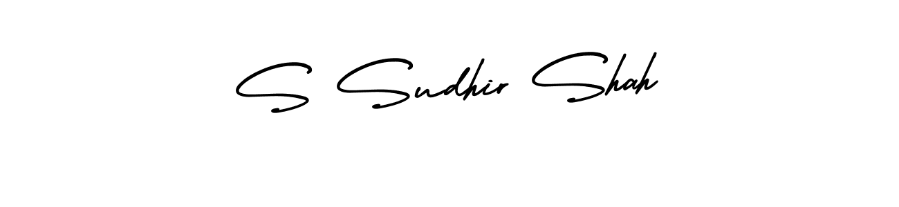 How to Draw S Sudhir Shah signature style? AmerikaSignatureDemo-Regular is a latest design signature styles for name S Sudhir Shah. S Sudhir Shah signature style 3 images and pictures png