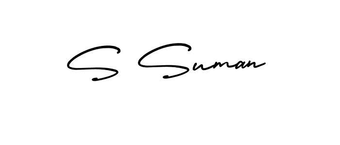 AmerikaSignatureDemo-Regular is a professional signature style that is perfect for those who want to add a touch of class to their signature. It is also a great choice for those who want to make their signature more unique. Get S Suman name to fancy signature for free. S Suman signature style 3 images and pictures png