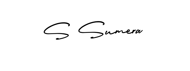 S Sumera stylish signature style. Best Handwritten Sign (AmerikaSignatureDemo-Regular) for my name. Handwritten Signature Collection Ideas for my name S Sumera. S Sumera signature style 3 images and pictures png