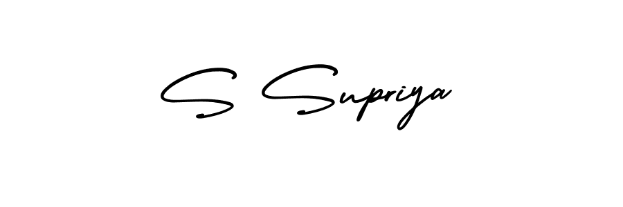 AmerikaSignatureDemo-Regular is a professional signature style that is perfect for those who want to add a touch of class to their signature. It is also a great choice for those who want to make their signature more unique. Get S Supriya name to fancy signature for free. S Supriya signature style 3 images and pictures png
