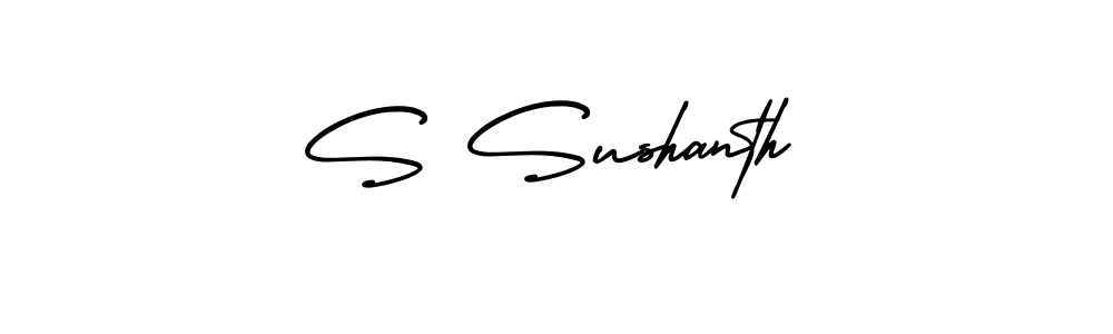 How to make S Sushanth signature? AmerikaSignatureDemo-Regular is a professional autograph style. Create handwritten signature for S Sushanth name. S Sushanth signature style 3 images and pictures png