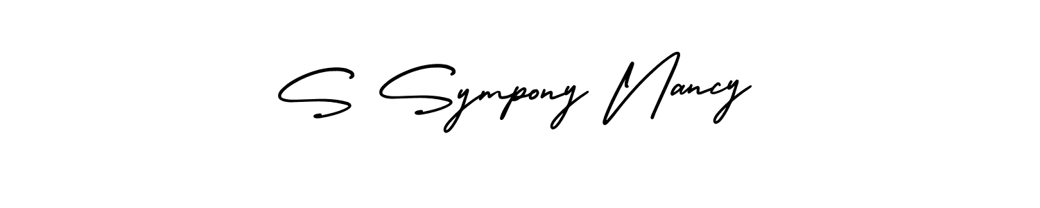Design your own signature with our free online signature maker. With this signature software, you can create a handwritten (AmerikaSignatureDemo-Regular) signature for name S Sympony Nancy. S Sympony Nancy signature style 3 images and pictures png