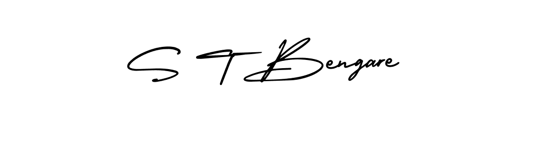 Also You can easily find your signature by using the search form. We will create S T Bengare name handwritten signature images for you free of cost using AmerikaSignatureDemo-Regular sign style. S T Bengare signature style 3 images and pictures png