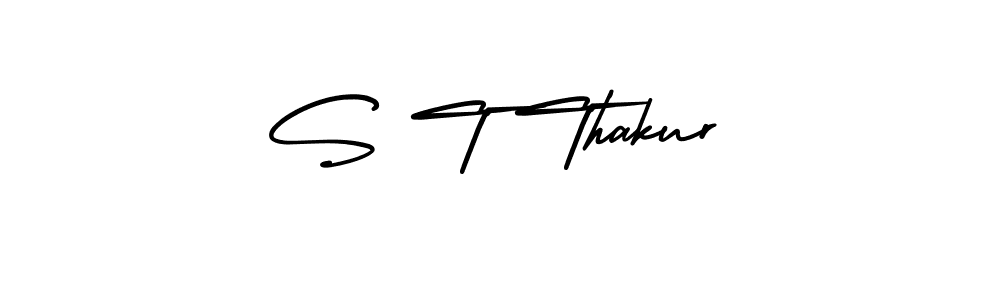 Make a beautiful signature design for name S T Thakur. With this signature (AmerikaSignatureDemo-Regular) style, you can create a handwritten signature for free. S T Thakur signature style 3 images and pictures png
