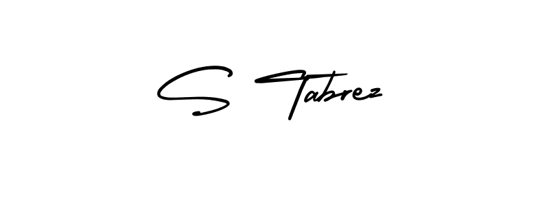 S Tabrez stylish signature style. Best Handwritten Sign (AmerikaSignatureDemo-Regular) for my name. Handwritten Signature Collection Ideas for my name S Tabrez. S Tabrez signature style 3 images and pictures png