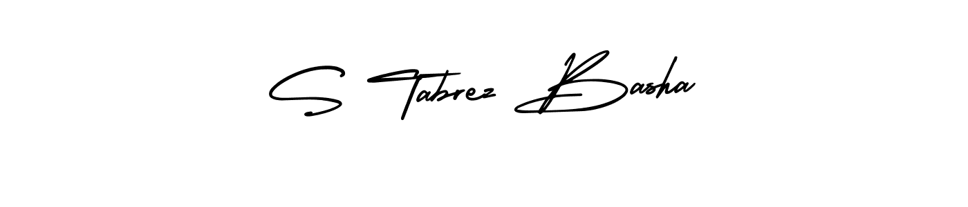 How to make S Tabrez Basha signature? AmerikaSignatureDemo-Regular is a professional autograph style. Create handwritten signature for S Tabrez Basha name. S Tabrez Basha signature style 3 images and pictures png