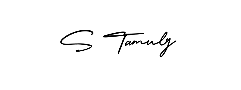 Create a beautiful signature design for name S Tamuly. With this signature (AmerikaSignatureDemo-Regular) fonts, you can make a handwritten signature for free. S Tamuly signature style 3 images and pictures png
