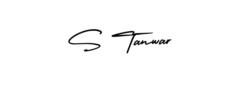 if you are searching for the best signature style for your name S Tanwar. so please give up your signature search. here we have designed multiple signature styles  using AmerikaSignatureDemo-Regular. S Tanwar signature style 3 images and pictures png