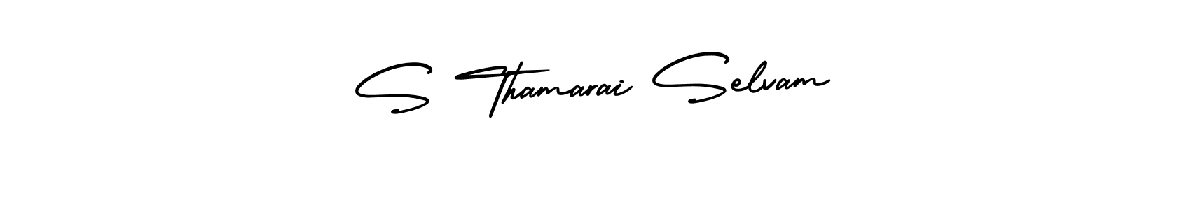 if you are searching for the best signature style for your name S Thamarai Selvam. so please give up your signature search. here we have designed multiple signature styles  using AmerikaSignatureDemo-Regular. S Thamarai Selvam signature style 3 images and pictures png