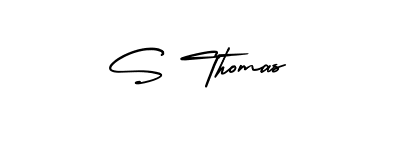 AmerikaSignatureDemo-Regular is a professional signature style that is perfect for those who want to add a touch of class to their signature. It is also a great choice for those who want to make their signature more unique. Get S Thomas name to fancy signature for free. S Thomas signature style 3 images and pictures png