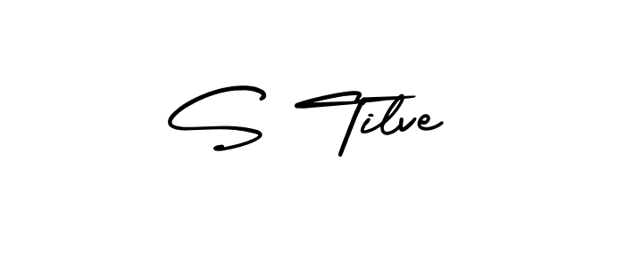 if you are searching for the best signature style for your name S Tilve. so please give up your signature search. here we have designed multiple signature styles  using AmerikaSignatureDemo-Regular. S Tilve signature style 3 images and pictures png