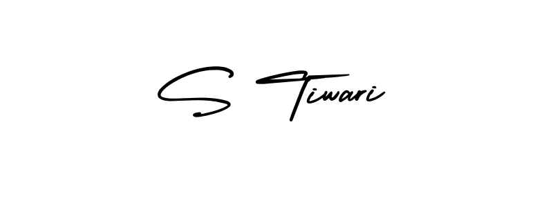 Design your own signature with our free online signature maker. With this signature software, you can create a handwritten (AmerikaSignatureDemo-Regular) signature for name S Tiwari. S Tiwari signature style 3 images and pictures png