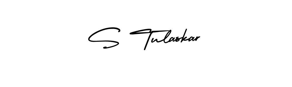 Similarly AmerikaSignatureDemo-Regular is the best handwritten signature design. Signature creator online .You can use it as an online autograph creator for name S Tulaskar. S Tulaskar signature style 3 images and pictures png