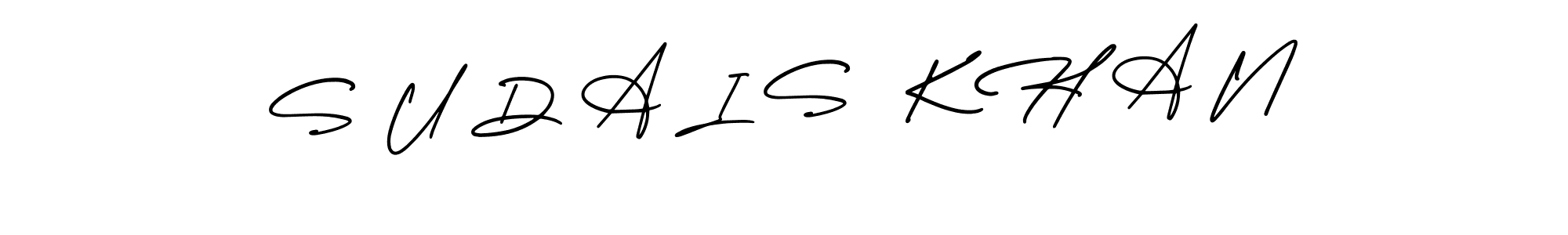 How to make S U D A I S  K H A N name signature. Use AmerikaSignatureDemo-Regular style for creating short signs online. This is the latest handwritten sign. S U D A I S  K H A N signature style 3 images and pictures png