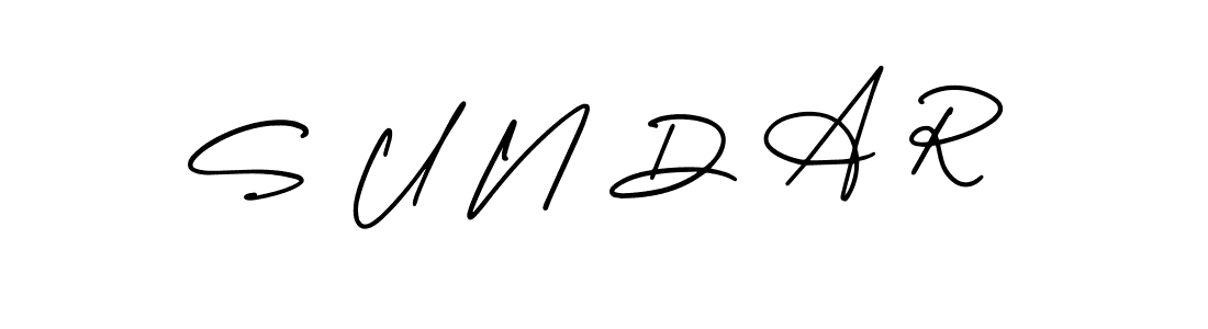 Use a signature maker to create a handwritten signature online. With this signature software, you can design (AmerikaSignatureDemo-Regular) your own signature for name S U N D A R. S U N D A R signature style 3 images and pictures png