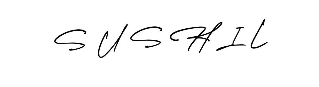 The best way (AmerikaSignatureDemo-Regular) to make a short signature is to pick only two or three words in your name. The name S U S H I L include a total of six letters. For converting this name. S U S H I L signature style 3 images and pictures png