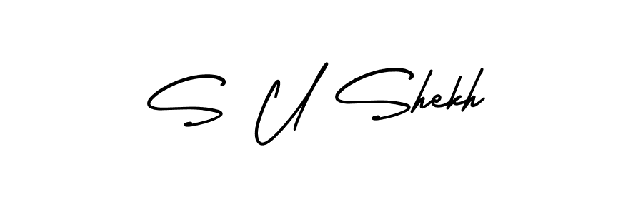 How to Draw S U Shekh signature style? AmerikaSignatureDemo-Regular is a latest design signature styles for name S U Shekh. S U Shekh signature style 3 images and pictures png