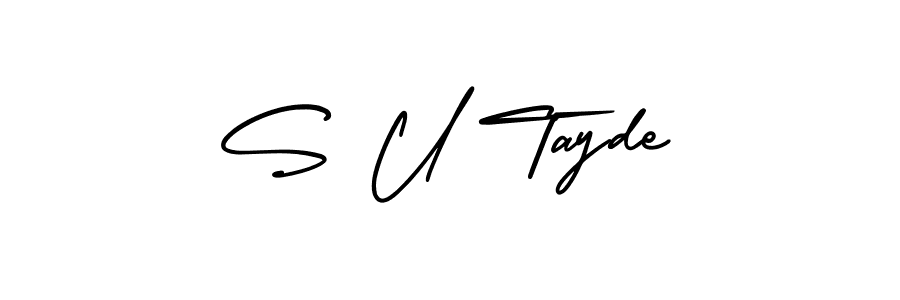 Also You can easily find your signature by using the search form. We will create S U Tayde name handwritten signature images for you free of cost using AmerikaSignatureDemo-Regular sign style. S U Tayde signature style 3 images and pictures png