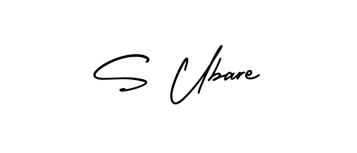 if you are searching for the best signature style for your name S Ubare. so please give up your signature search. here we have designed multiple signature styles  using AmerikaSignatureDemo-Regular. S Ubare signature style 3 images and pictures png