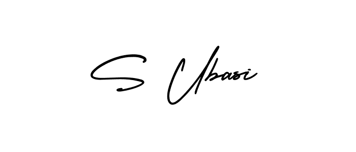 S Ubasi stylish signature style. Best Handwritten Sign (AmerikaSignatureDemo-Regular) for my name. Handwritten Signature Collection Ideas for my name S Ubasi. S Ubasi signature style 3 images and pictures png