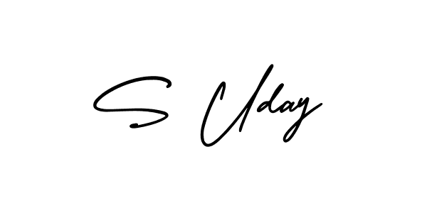 How to make S Uday signature? AmerikaSignatureDemo-Regular is a professional autograph style. Create handwritten signature for S Uday name. S Uday signature style 3 images and pictures png
