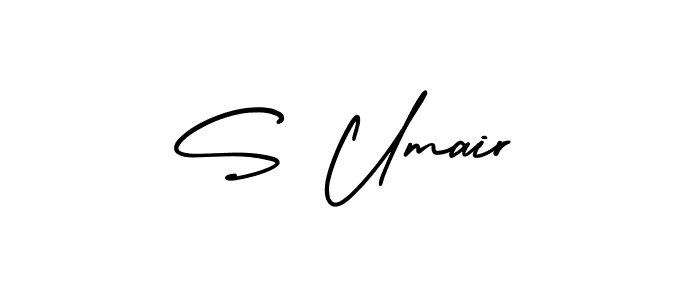 How to make S Umair name signature. Use AmerikaSignatureDemo-Regular style for creating short signs online. This is the latest handwritten sign. S Umair signature style 3 images and pictures png