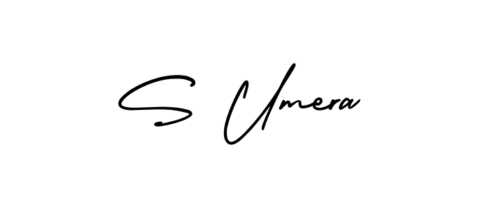 You should practise on your own different ways (AmerikaSignatureDemo-Regular) to write your name (S Umera) in signature. don't let someone else do it for you. S Umera signature style 3 images and pictures png