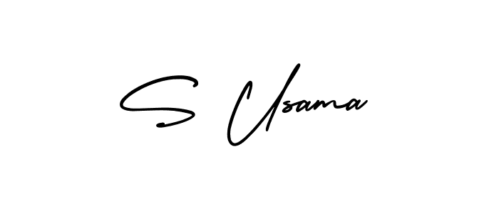 if you are searching for the best signature style for your name S Usama. so please give up your signature search. here we have designed multiple signature styles  using AmerikaSignatureDemo-Regular. S Usama signature style 3 images and pictures png