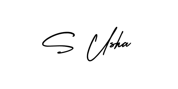 AmerikaSignatureDemo-Regular is a professional signature style that is perfect for those who want to add a touch of class to their signature. It is also a great choice for those who want to make their signature more unique. Get S Usha name to fancy signature for free. S Usha signature style 3 images and pictures png