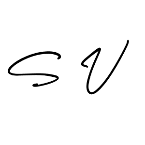 if you are searching for the best signature style for your name S V. so please give up your signature search. here we have designed multiple signature styles  using AmerikaSignatureDemo-Regular. S V signature style 3 images and pictures png