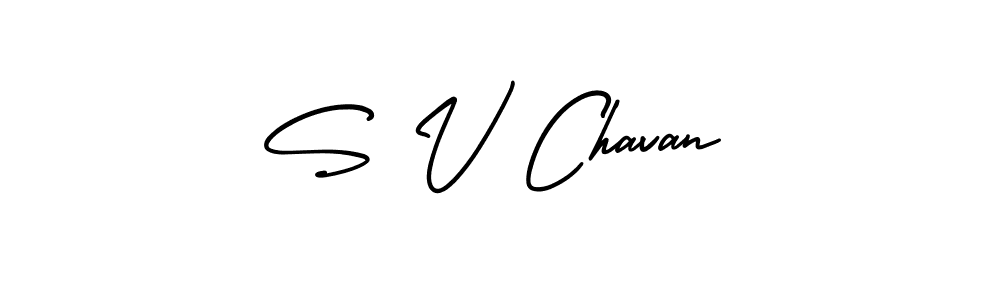 Also You can easily find your signature by using the search form. We will create S V Chavan name handwritten signature images for you free of cost using AmerikaSignatureDemo-Regular sign style. S V Chavan signature style 3 images and pictures png