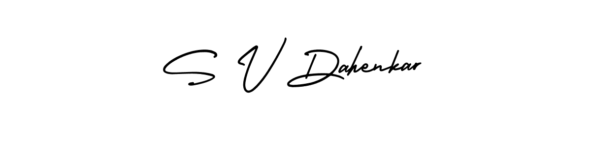 Similarly AmerikaSignatureDemo-Regular is the best handwritten signature design. Signature creator online .You can use it as an online autograph creator for name S V Dahenkar. S V Dahenkar signature style 3 images and pictures png