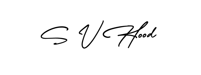 Create a beautiful signature design for name S V Hood. With this signature (AmerikaSignatureDemo-Regular) fonts, you can make a handwritten signature for free. S V Hood signature style 3 images and pictures png