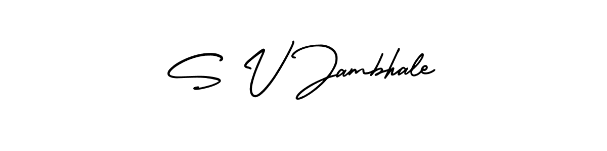 How to make S V Jambhale signature? AmerikaSignatureDemo-Regular is a professional autograph style. Create handwritten signature for S V Jambhale name. S V Jambhale signature style 3 images and pictures png