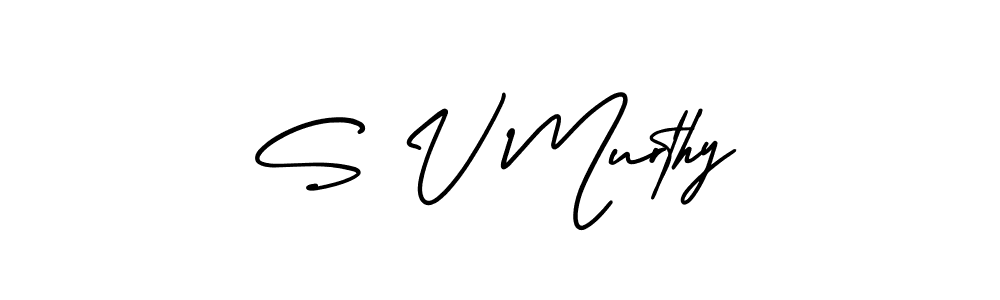Use a signature maker to create a handwritten signature online. With this signature software, you can design (AmerikaSignatureDemo-Regular) your own signature for name S V Murthy. S V Murthy signature style 3 images and pictures png