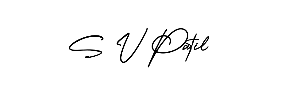 Also You can easily find your signature by using the search form. We will create S V Patil name handwritten signature images for you free of cost using AmerikaSignatureDemo-Regular sign style. S V Patil signature style 3 images and pictures png