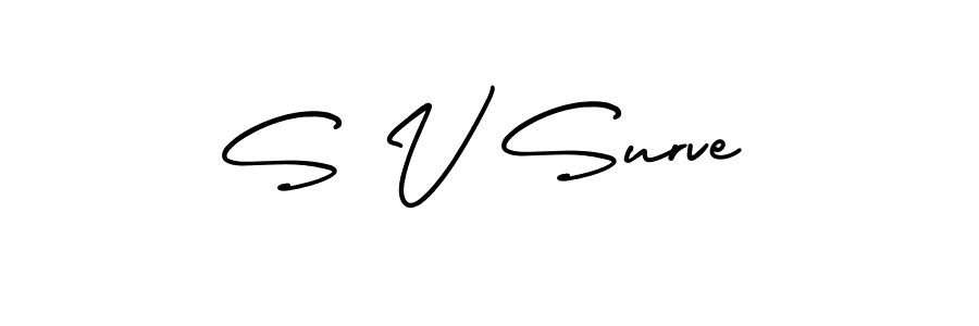 Also You can easily find your signature by using the search form. We will create S V Surve name handwritten signature images for you free of cost using AmerikaSignatureDemo-Regular sign style. S V Surve signature style 3 images and pictures png