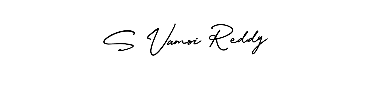 Use a signature maker to create a handwritten signature online. With this signature software, you can design (AmerikaSignatureDemo-Regular) your own signature for name S Vamsi Reddy. S Vamsi Reddy signature style 3 images and pictures png