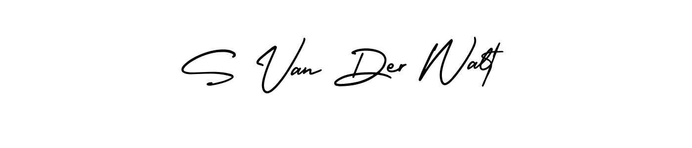 The best way (AmerikaSignatureDemo-Regular) to make a short signature is to pick only two or three words in your name. The name S Van Der Walt include a total of six letters. For converting this name. S Van Der Walt signature style 3 images and pictures png