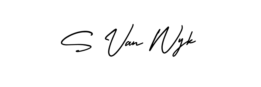 AmerikaSignatureDemo-Regular is a professional signature style that is perfect for those who want to add a touch of class to their signature. It is also a great choice for those who want to make their signature more unique. Get S Van Wyk name to fancy signature for free. S Van Wyk signature style 3 images and pictures png