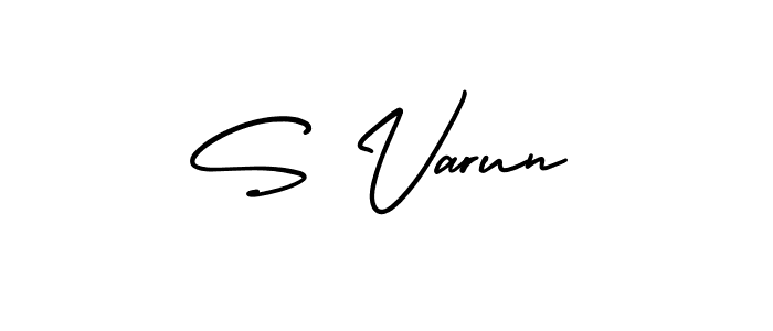 Create a beautiful signature design for name S Varun. With this signature (AmerikaSignatureDemo-Regular) fonts, you can make a handwritten signature for free. S Varun signature style 3 images and pictures png